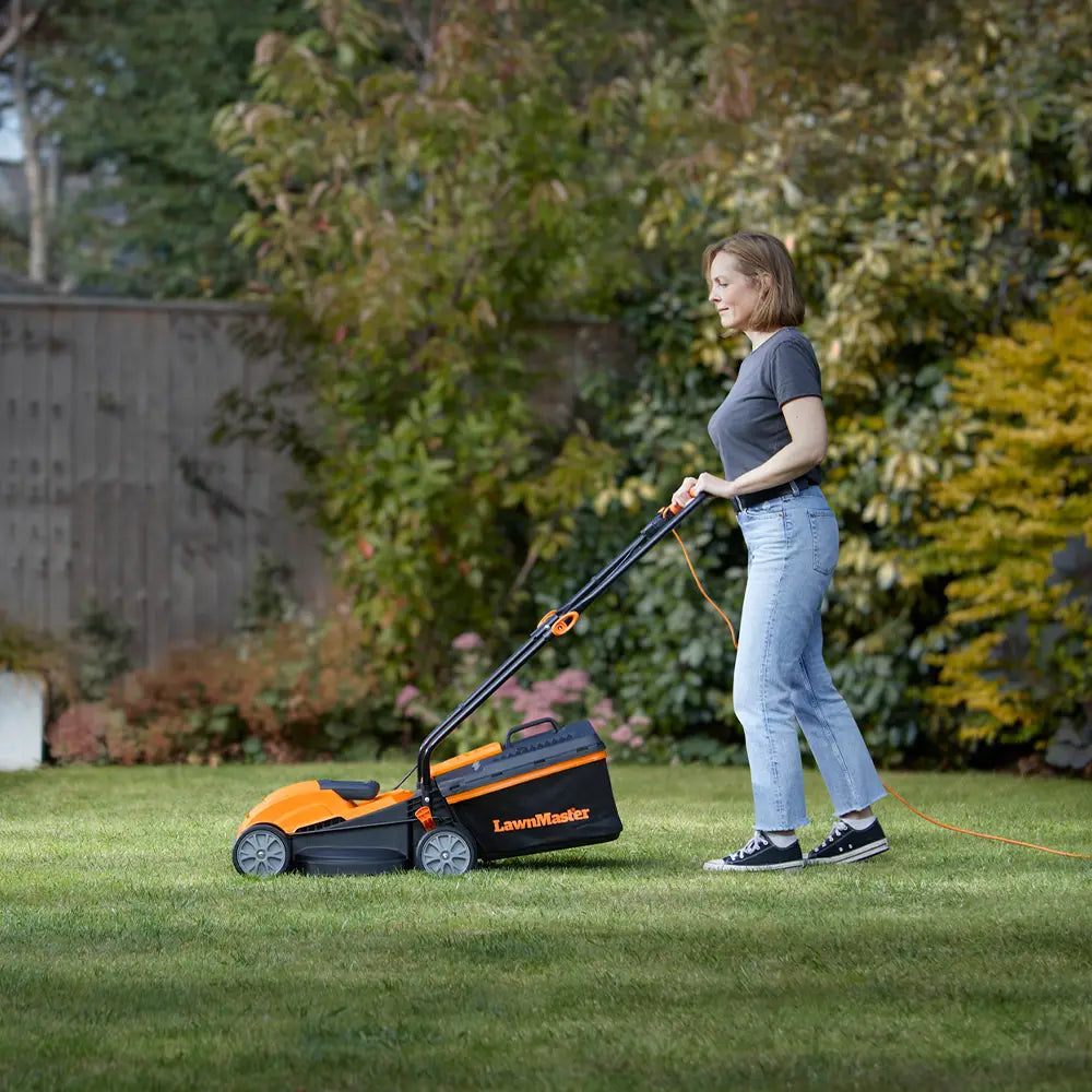 LawnMaster 32cm Electric Lawn Mower on UK Lawn