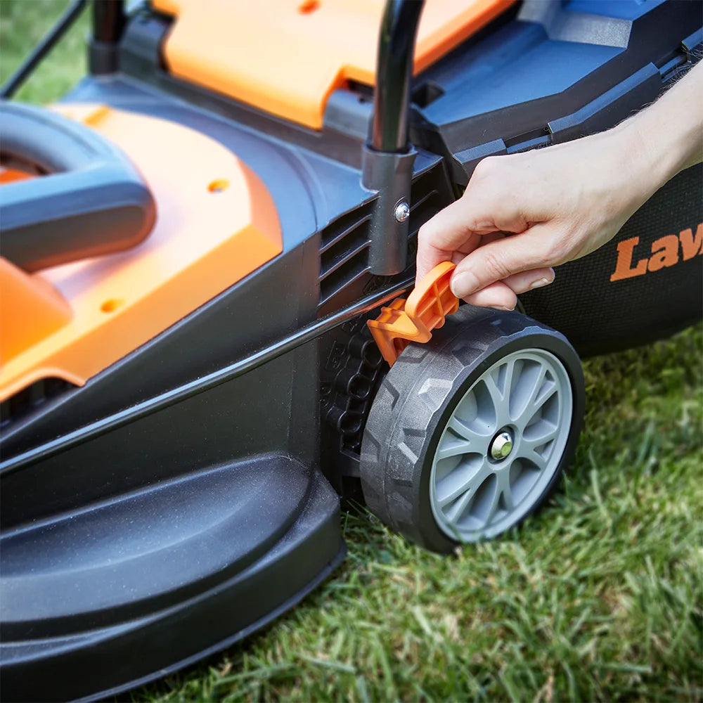 LawnMaster 32cm Electric Lawn Mower Height Adjust