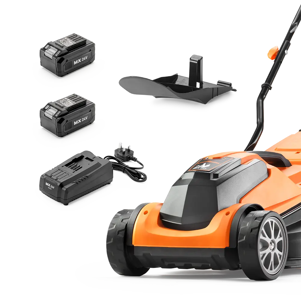 LawnMaster 24V 34cm Cordless Lawn Mower by Cleva UK in box