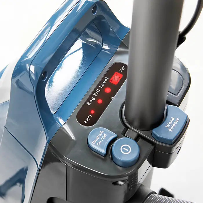Vacmaster Upright Bagged Vacuum Cleaner with a Bag Fill Indicator
