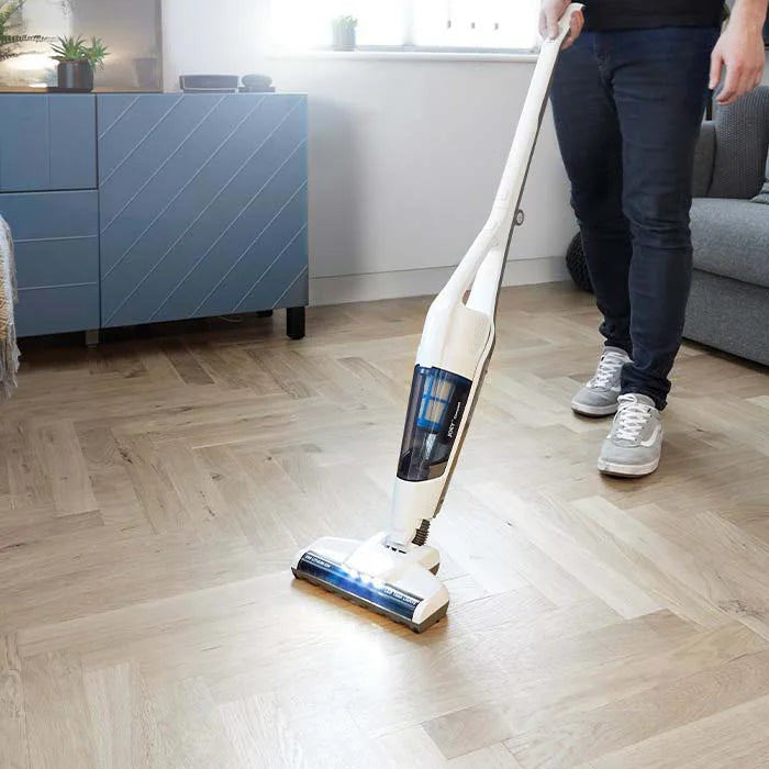 Lightweight UK Cordless Vacuum being used on a hard floor - Vacmaster Joey Compact