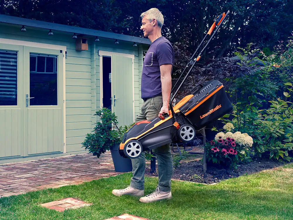 Cleaning a LawnMaster cordless mower 