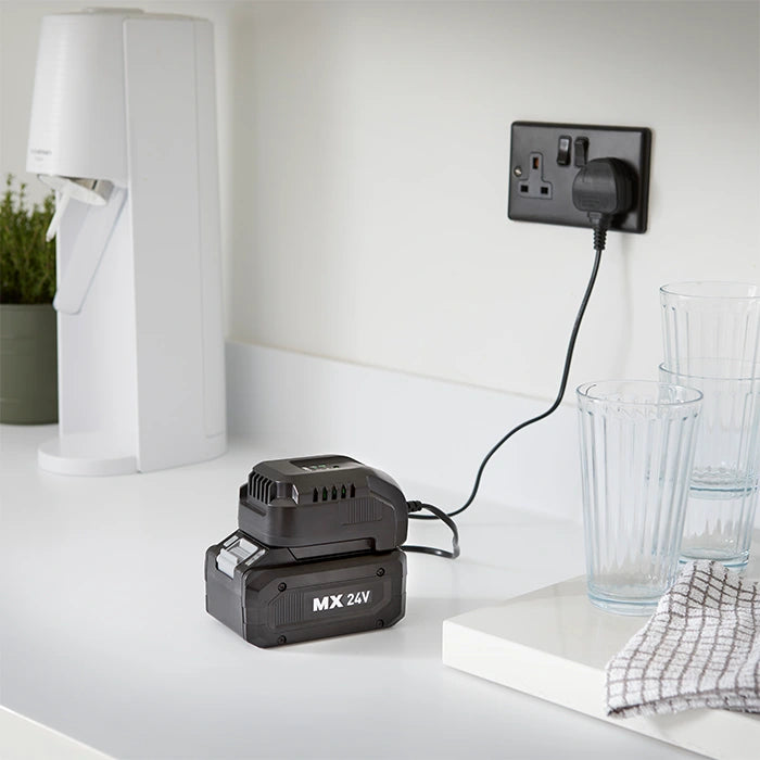 MX 24V 1.5A Charger in a UK Kitchen