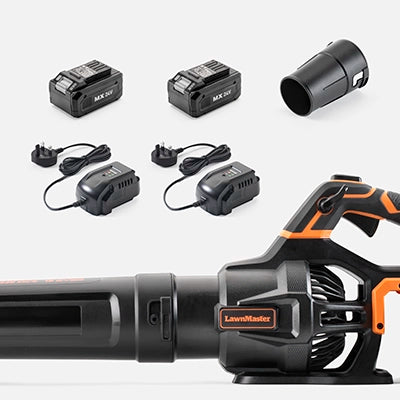 LawnMaster 48V Cordless Axial Blower in the box
