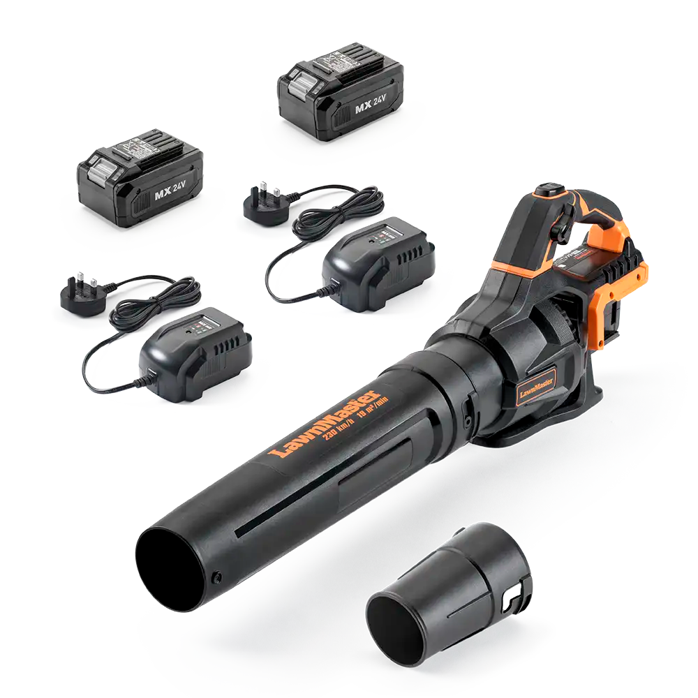 LawnMaster 48V Cordless Axial Blower in the box alt