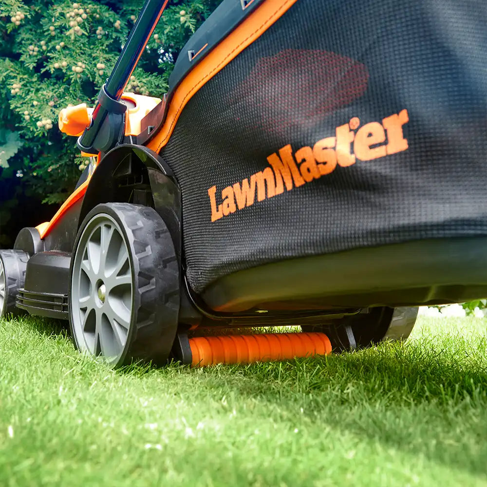 24v 37cm Cordless Lawn Mower with Rear Roller