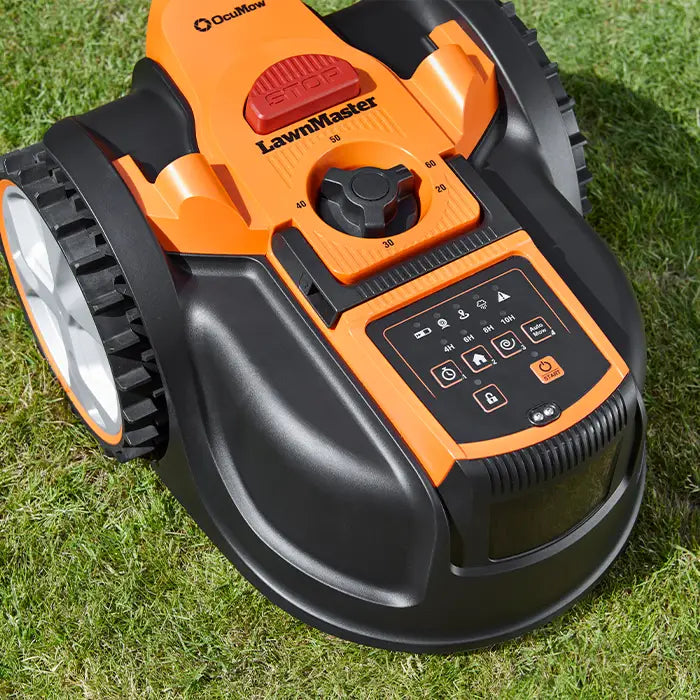 LawnMaster robot mower OcuMow AMB16-400 with pre-programmed schedule