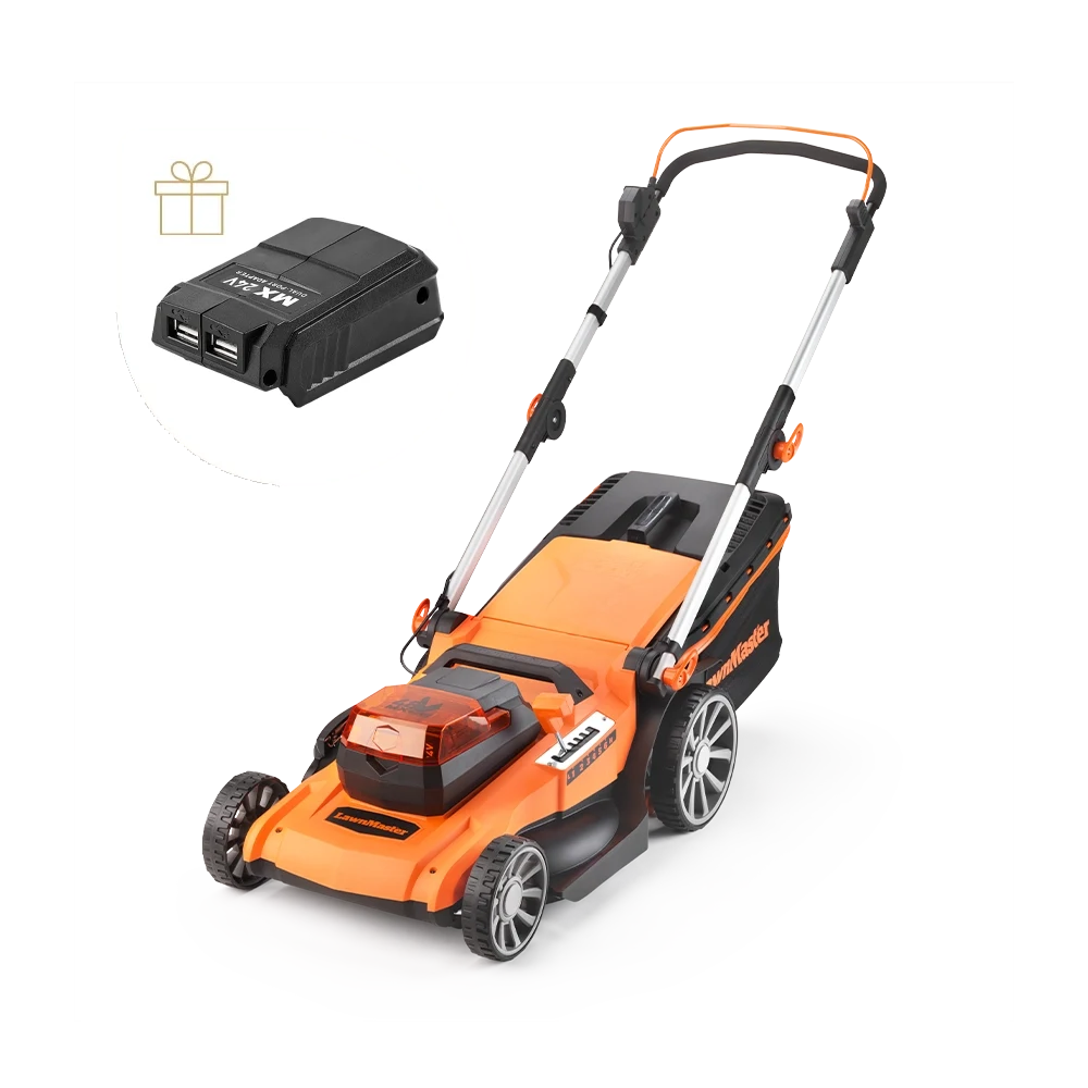 LawnMaster CLMF4846A-01 Cordless Lawnmower with free gift