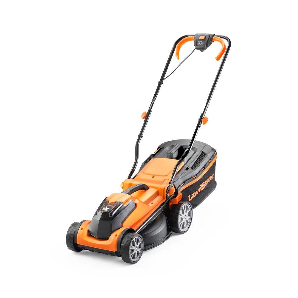 LawnMaster 24V 34cm Cordless Lawn Mower by Cleva UK - CLMF2434G-1-01