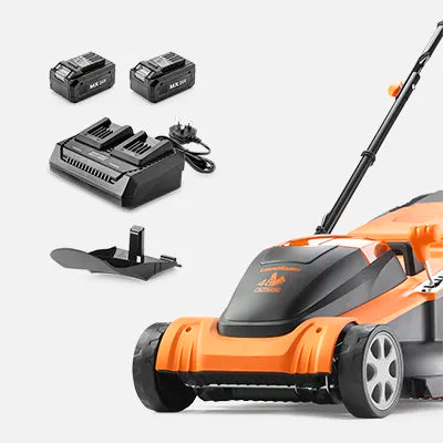 LawnMaster 48V 41cm Cordless Mower in the box