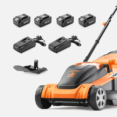 LawnMaster 48V 41cm Cordless Lawnmower in the box