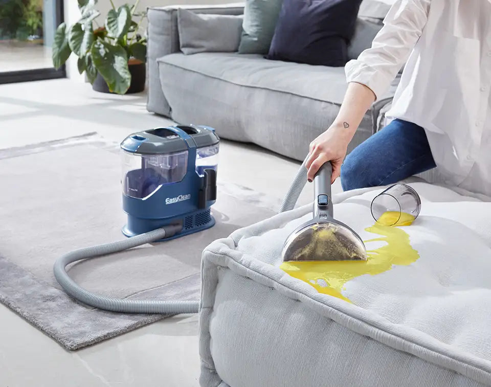 Vacmaster Easyclean Carpet Vacuum Cleaner on a UK Sofa