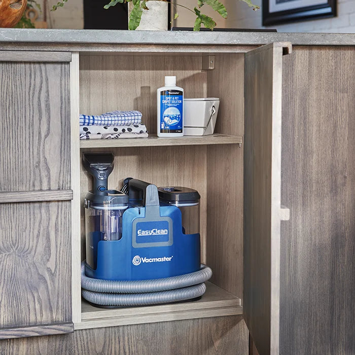 SCB0501 Vacmaster EasyClean Up Carpet Cleaner in storage