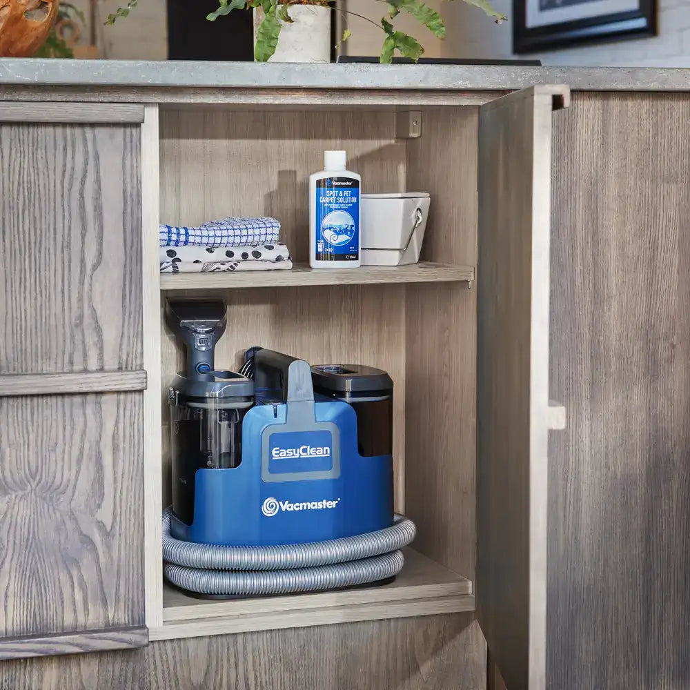 SBC0501 EasyClean Up Carpet Spot Cleaner compact in storage