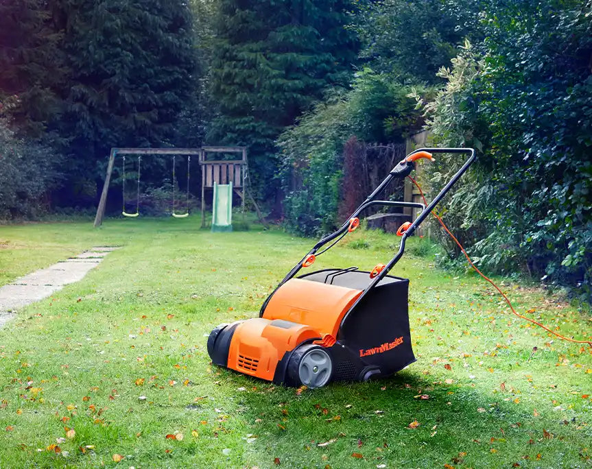 LawnMaster 1350W 33cm 2 in 1 Lawn Scarifier and Rake Cleva