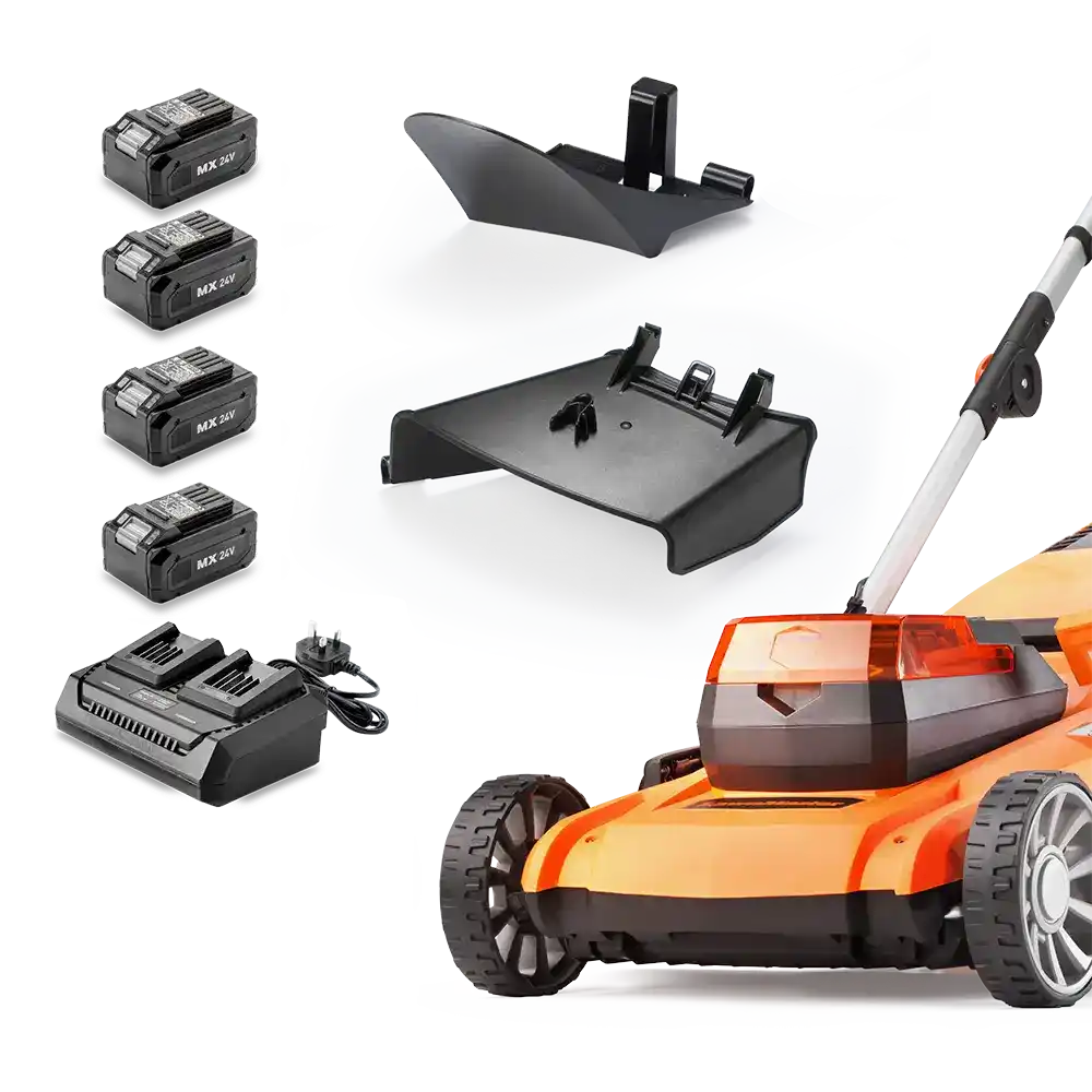 LawnMaster 48v 46cm cordless mower in the box