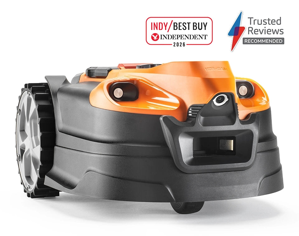 OcuMow 18 robot mower high def camera and ultra sonic sensors VBRM18AMDR