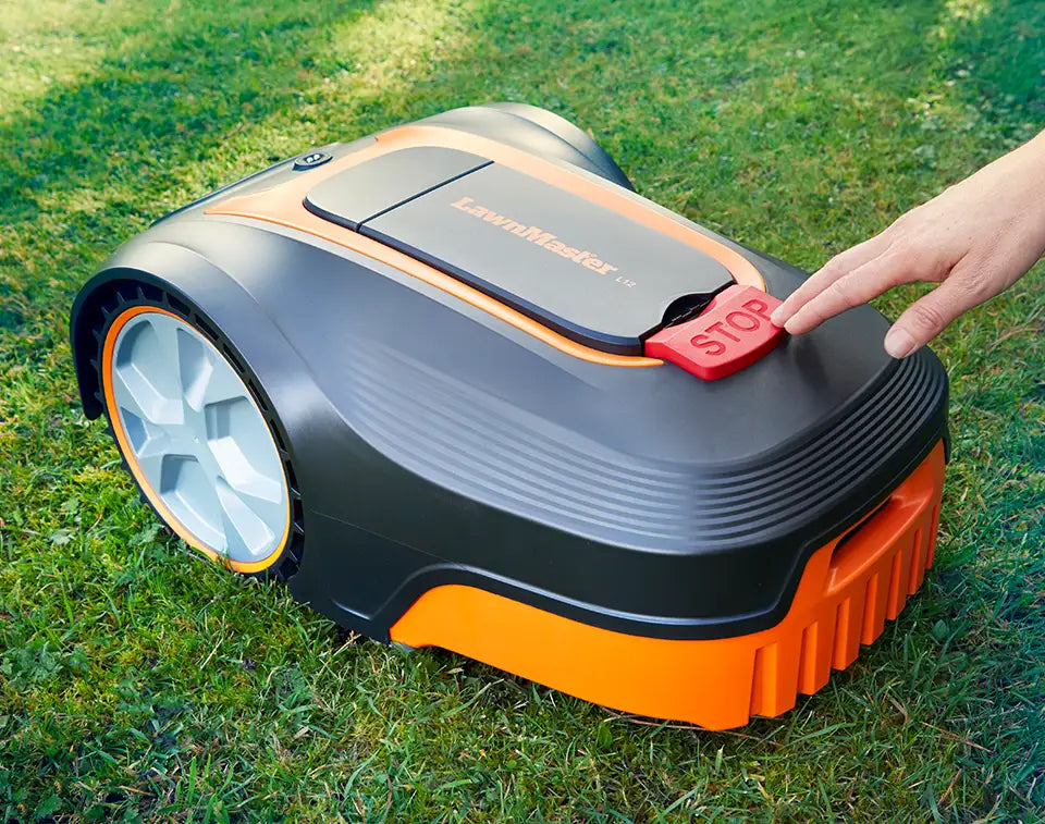 LawnMaster L12 Robotic Mower Security Stop Button