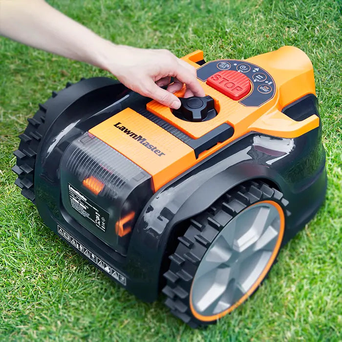 OcuMow VBRM16 Robot Lawn Mower cut height of grass being adjusted