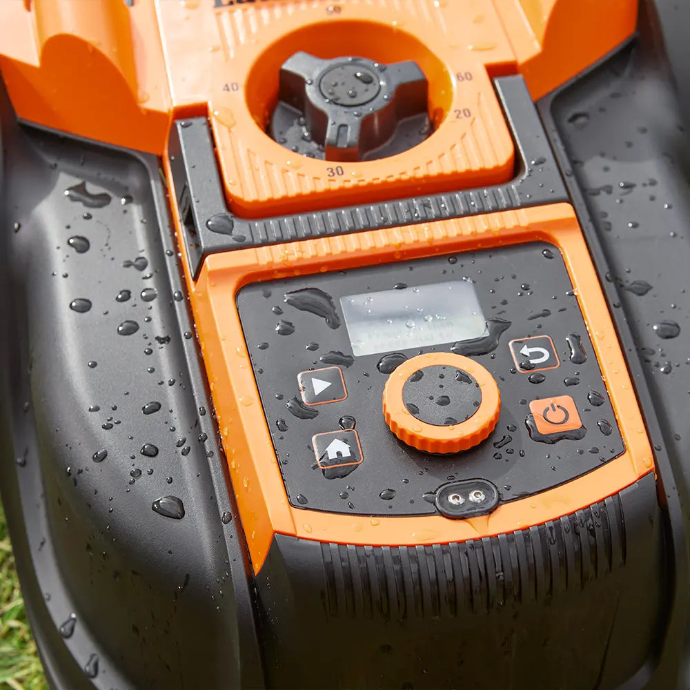 Robot Lawn Mower with auto shut off rain sensor