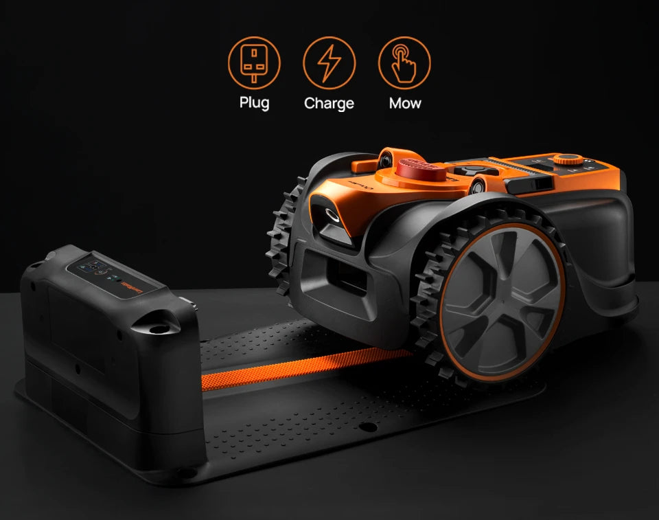 Plug and Play robot lawn mower amb16i-600 no boundary wire set up
