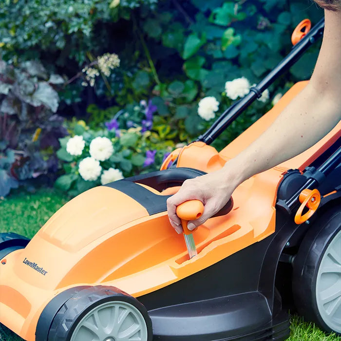 LawnMaster 1800W 40cm Electric Lawn Mower Rear Roller Long Cord Cleva