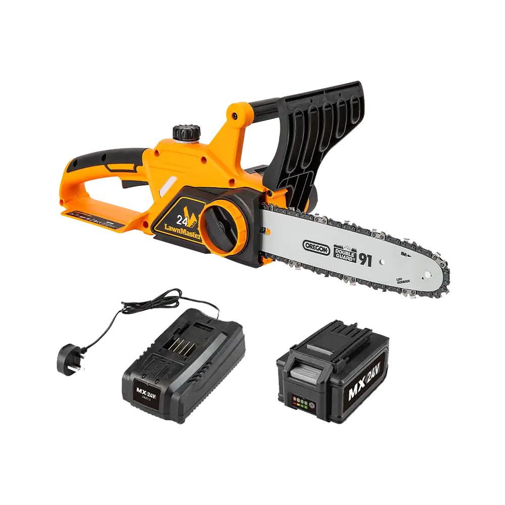 LawnMaster Cordless Chainsaw 24V with 4.0ah Battery and Fast Charger