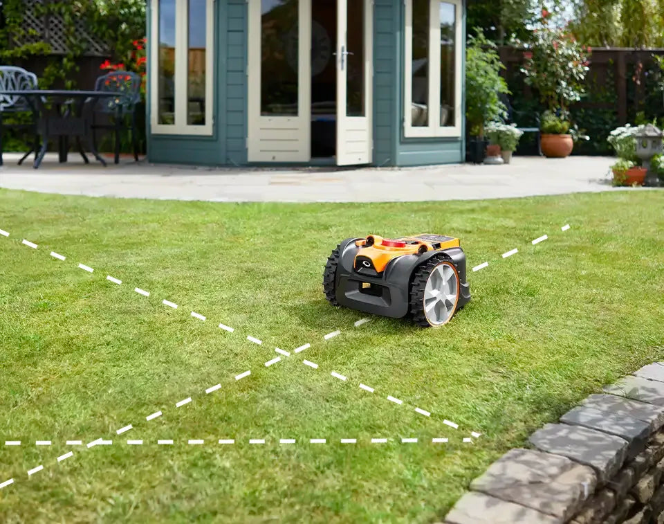 LawnMaster OcuMow on a healthy UK lawn