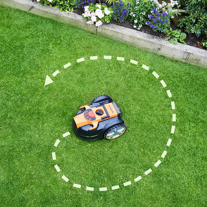 LawnMaster VBRM16 OcuMow Robot Mower Spot Cutting on UK Lawn 