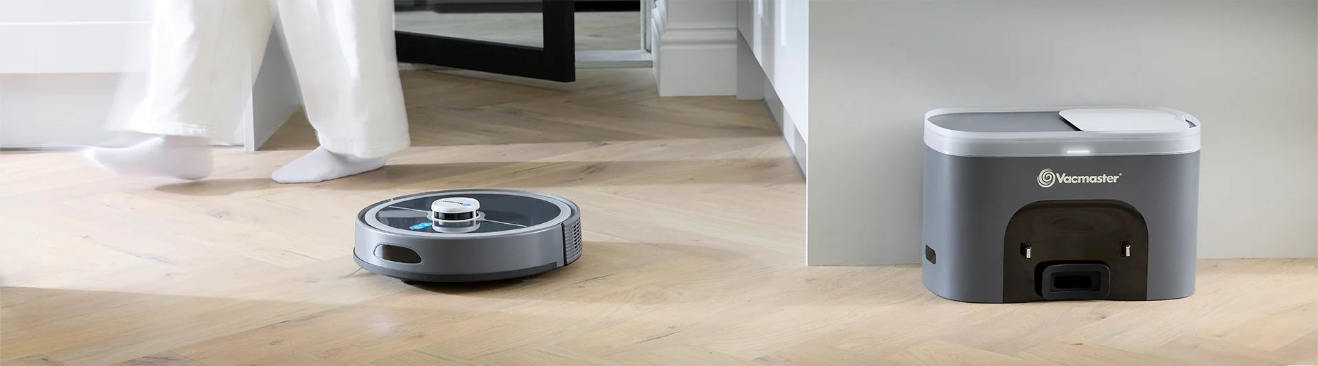 Robot vacuum cleaner from Vacmaster in kitchen