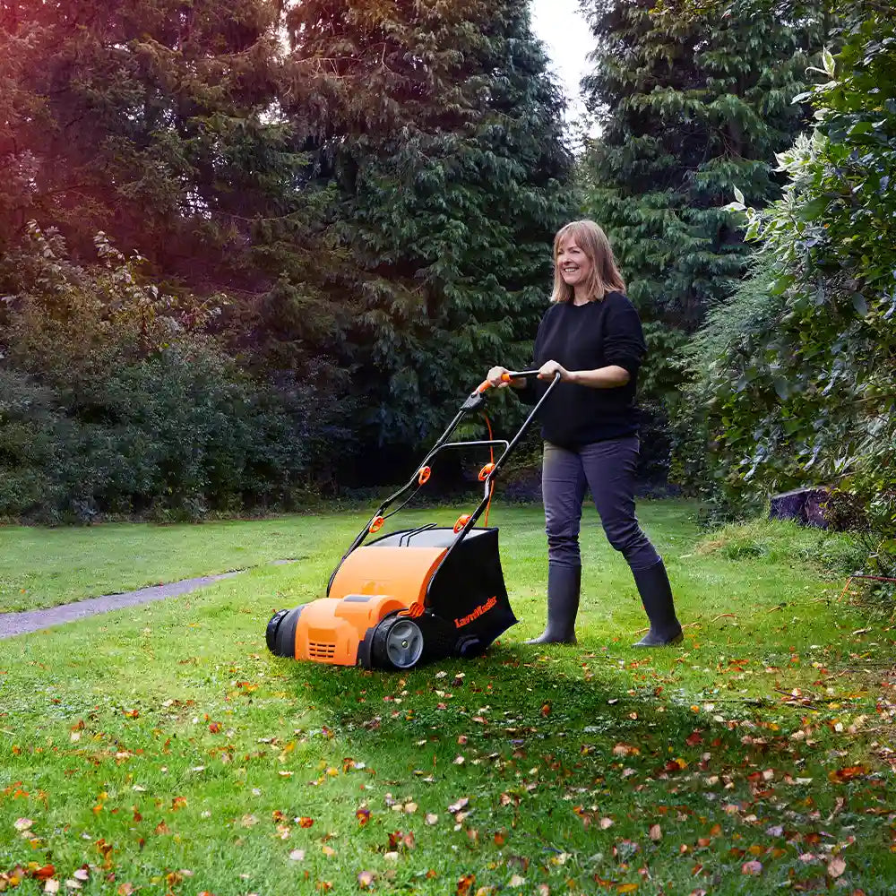 LawnMaster 1350W 33cm 2 in 1 Lawn Scarifier and Rake Cleva