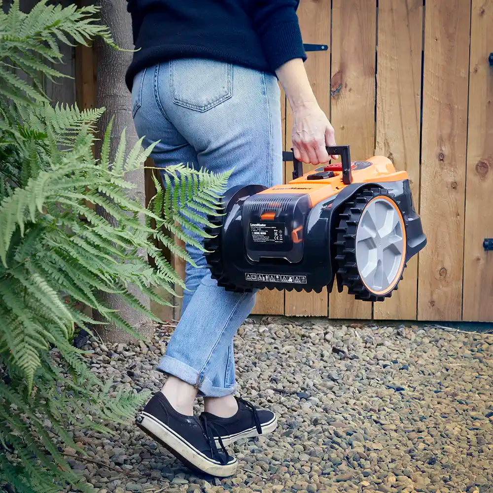 LawnMaster OcuMow 16 MX 24V Drop and Mow Robotic Lawnmower with x2 Batteries Cleva