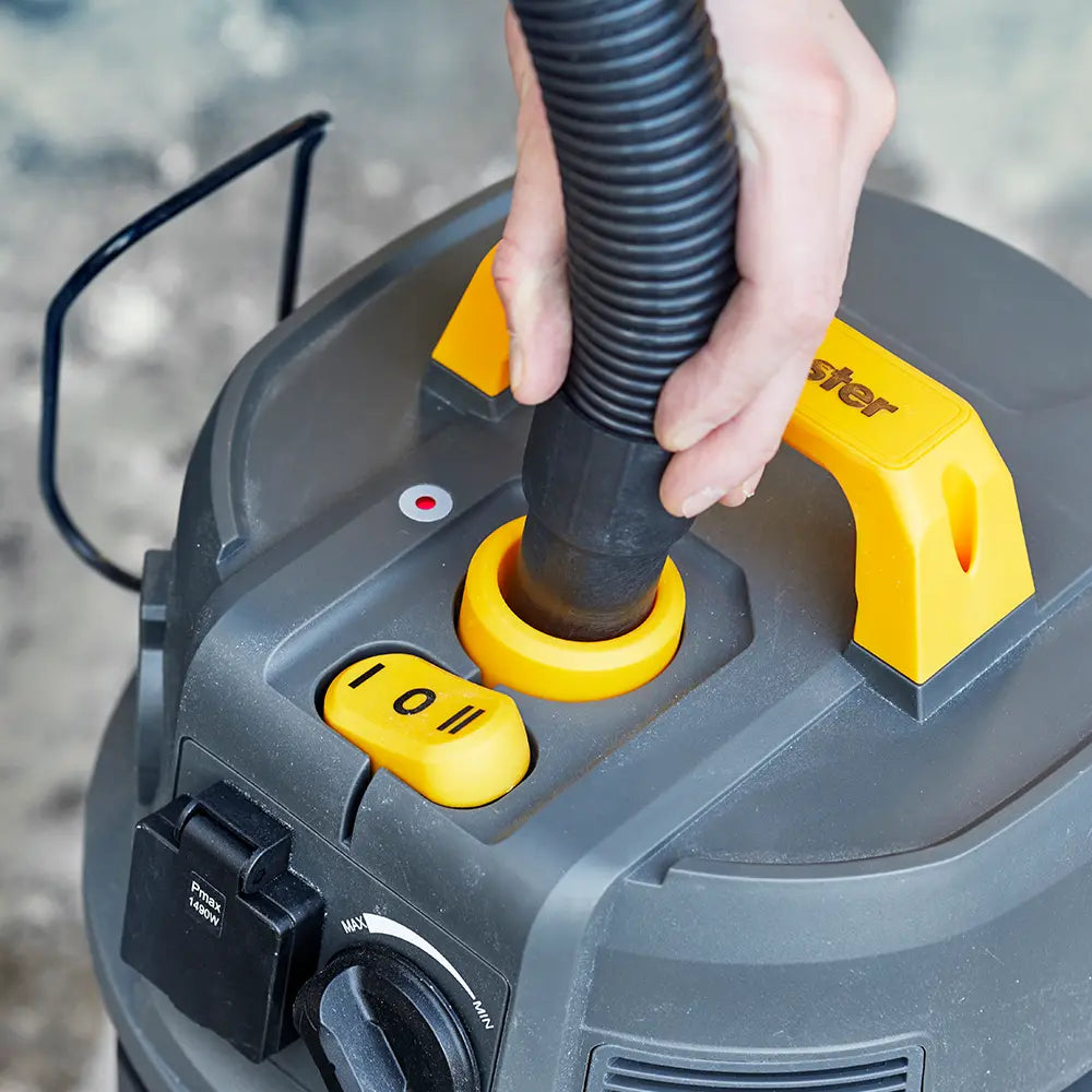 Vacmaster M38 38 Litre M Class Dust Extractor with Push Clean Filter System in use