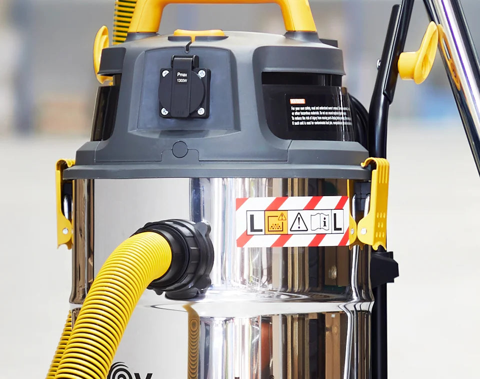 L Class certification on vacmaster dust extractor