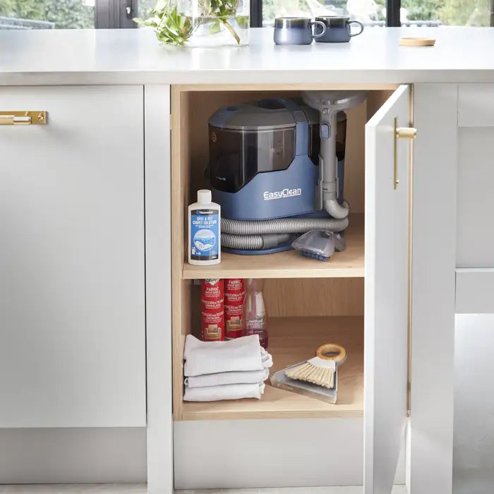 Vacmaster Easyclean Carpet Spot Cleaner Stored in a Cupboard