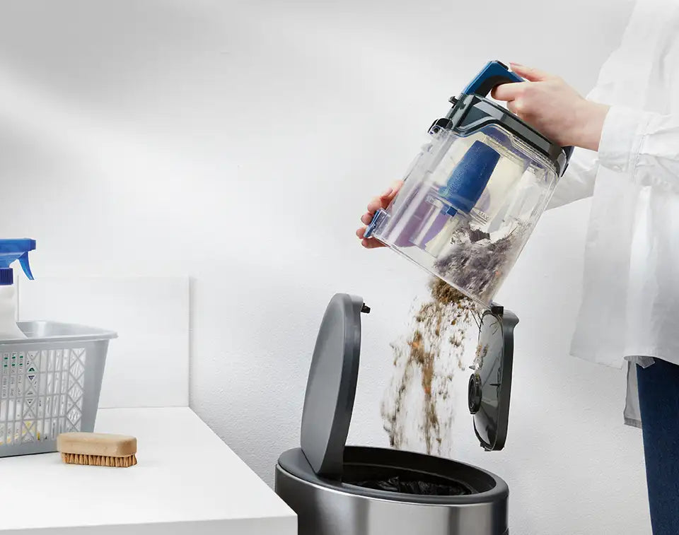 Vacmaster Respira Lift Off Vacuum Cleaner with No Touch Dust Bin Being Emptied