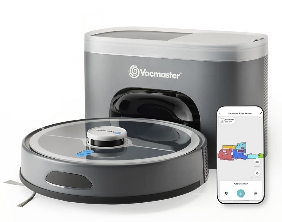 Vacmaster REi Robot Vacuum Cleaner with Self-Empty Station.