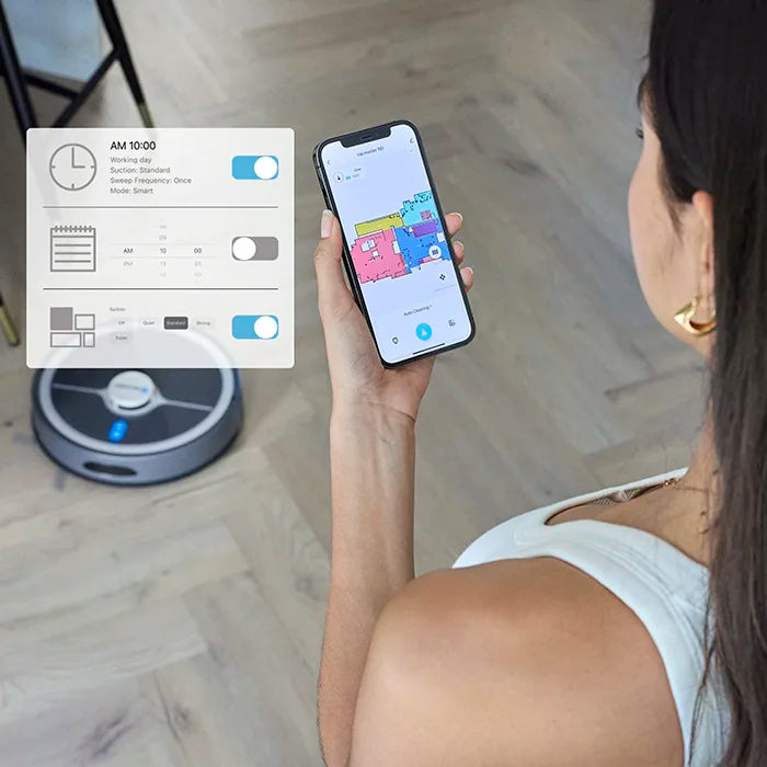 Vacmaster robot vacuum cleaner App with voice control 