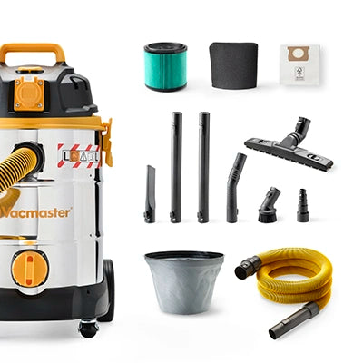 Vacmaster Power WDL30 PTO 110V in the box Accessories and filters