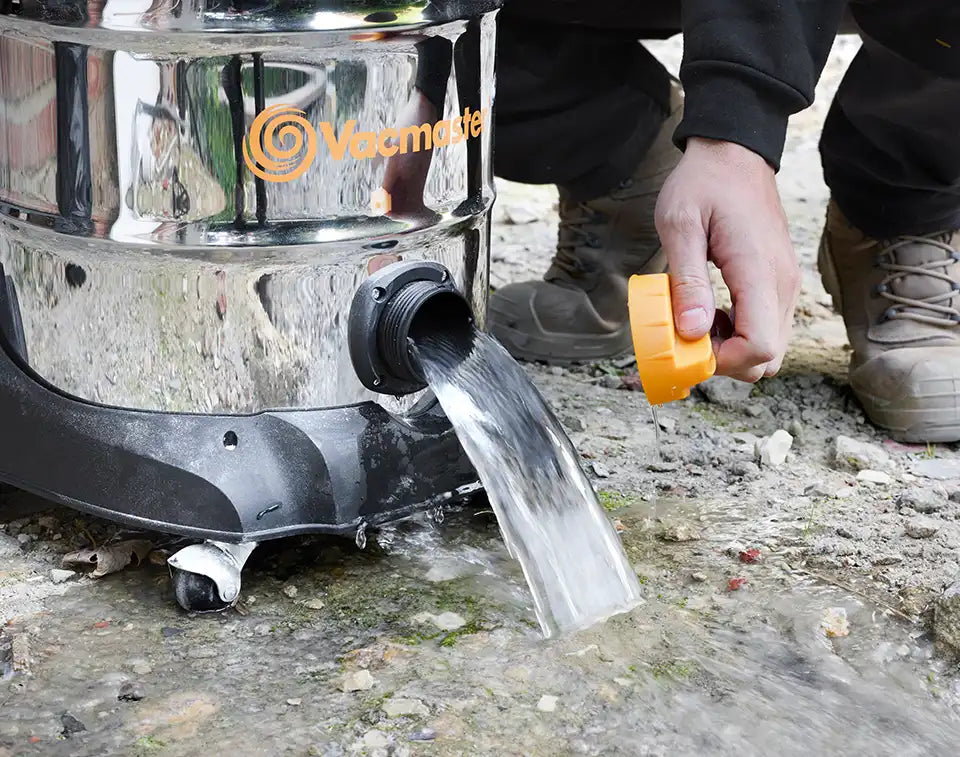 Wet extraction drainage prt on vacmaster Power WDL30 PTO 110V trade vacuum cleaner