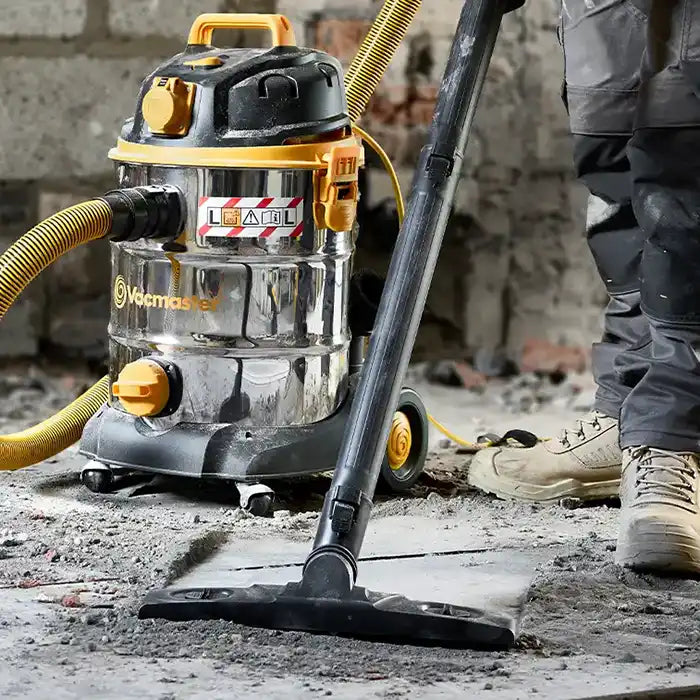 Wide path floor head on Vacmaster Power WDL30 PTO 110V Wet and Dry Trade Vacuum