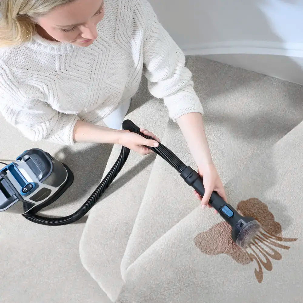 Vacmaster spotlet spot cleaner cleaning spilled coffee from stairs
