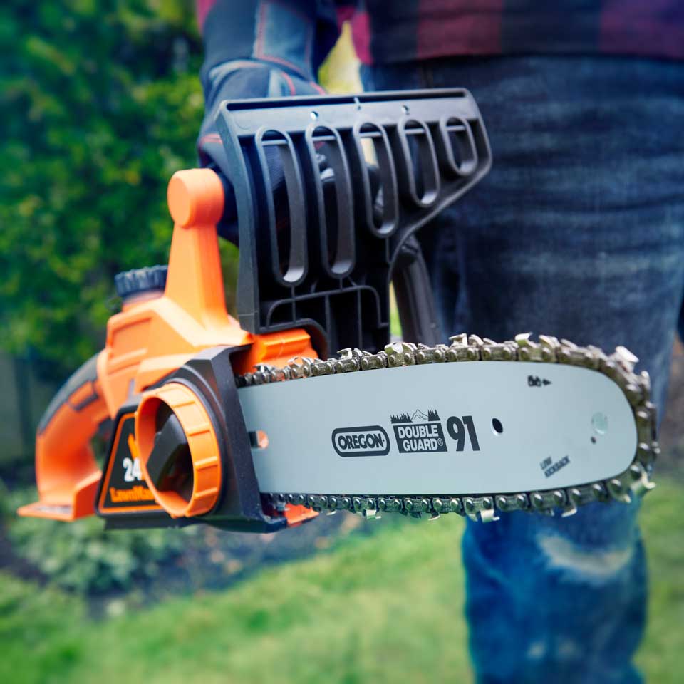 Cordless Chainsaw 24V 25cm LawnMaster with Oregon  bar and chain