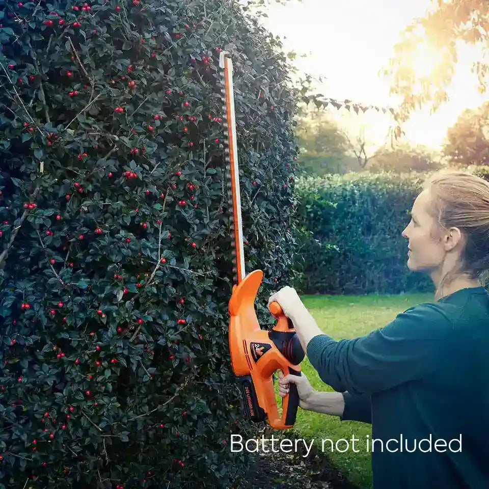LawnMaster Cordless Hedge Trimmer CLHT2452 Bare Trimming hedge