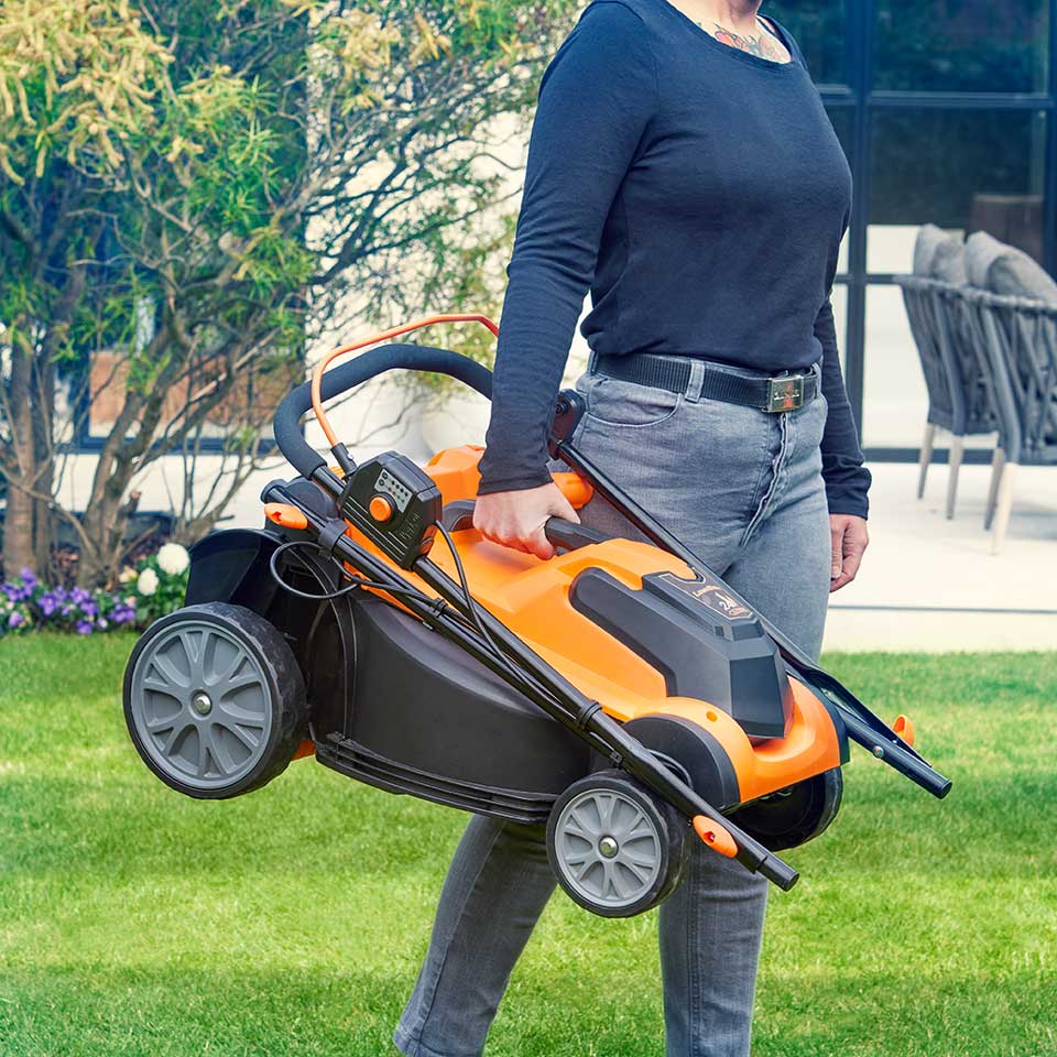 LawnMaster MX 24V 37cm Cordless Lawn Mower with Spare Battery