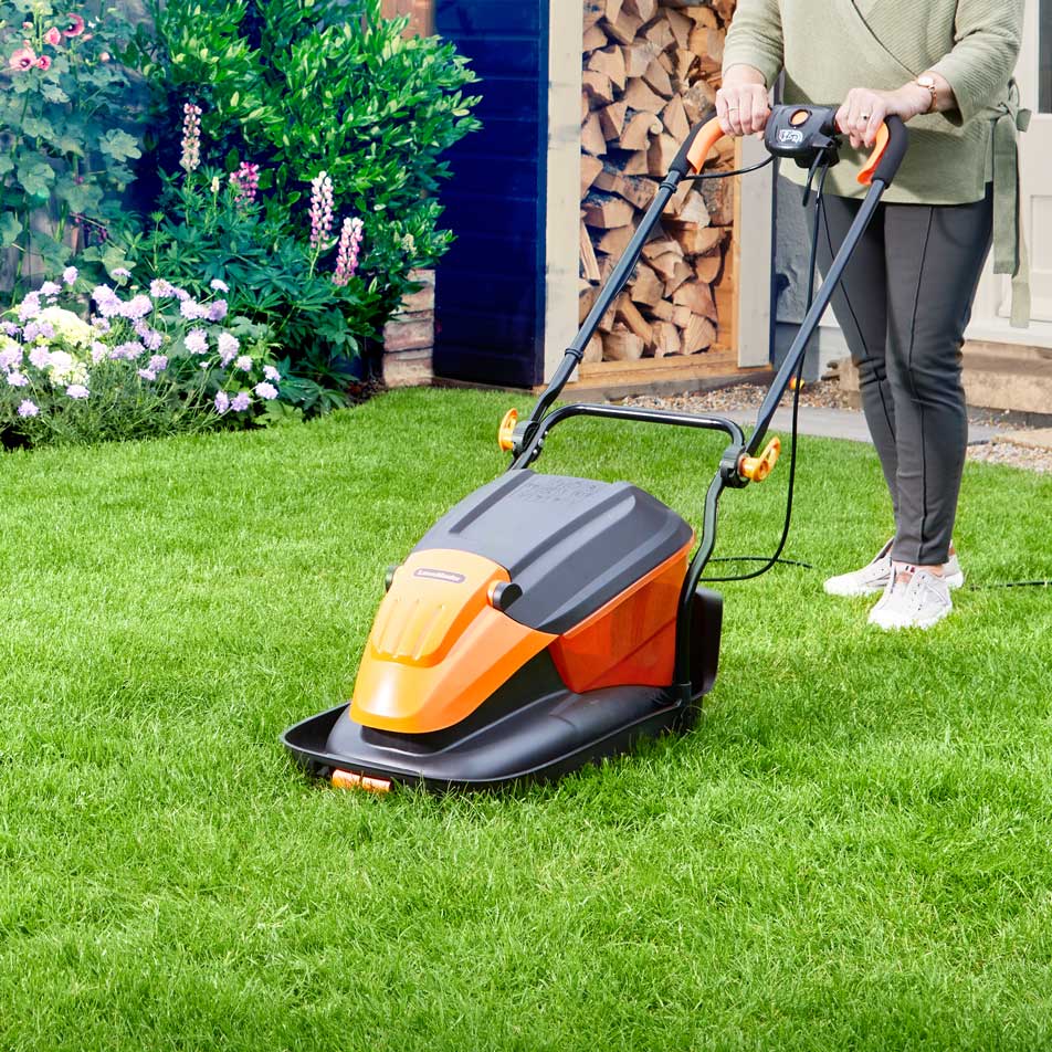 Qualcast electric hover lawnmower 33cm 1500w with grass collection cheap